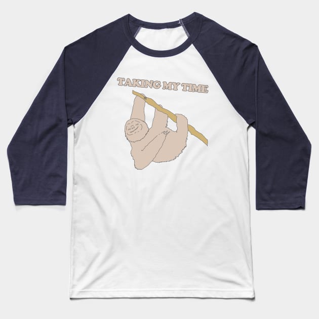 Sloth - Time Baseball T-Shirt by karutees